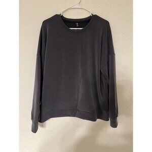 Women's Charcoal LAZYPANTS Soft Luxe Pullover Sweater Top Size XL